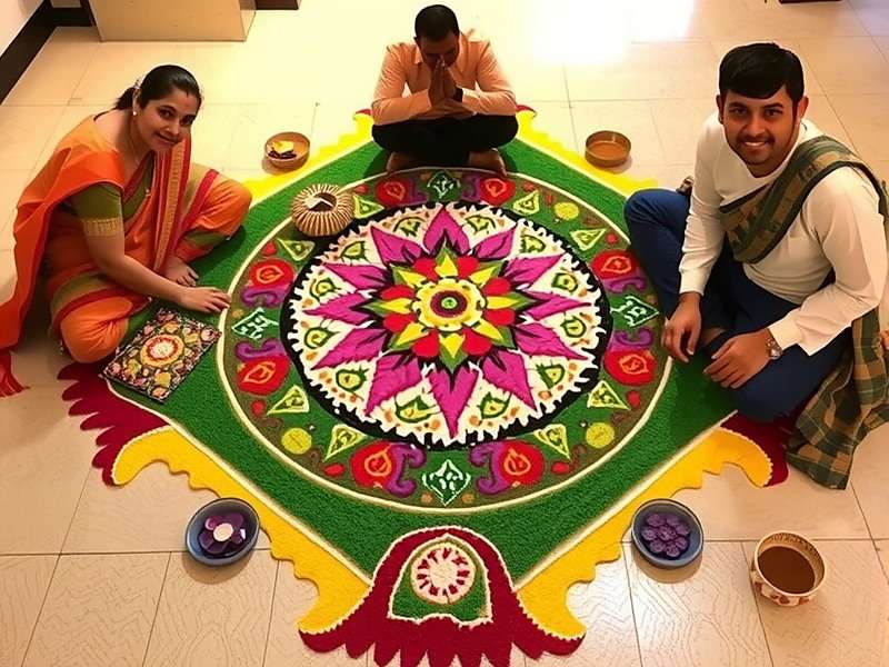 Rangoli Puzzle - A Cultural Challenge Rangoli Puzzle in Indian Anise Odyssey